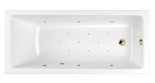 Гидромассажная ванна Whitecross Wave Slim 0111.180080.100.RELAX.GL 180x80см Relax золото